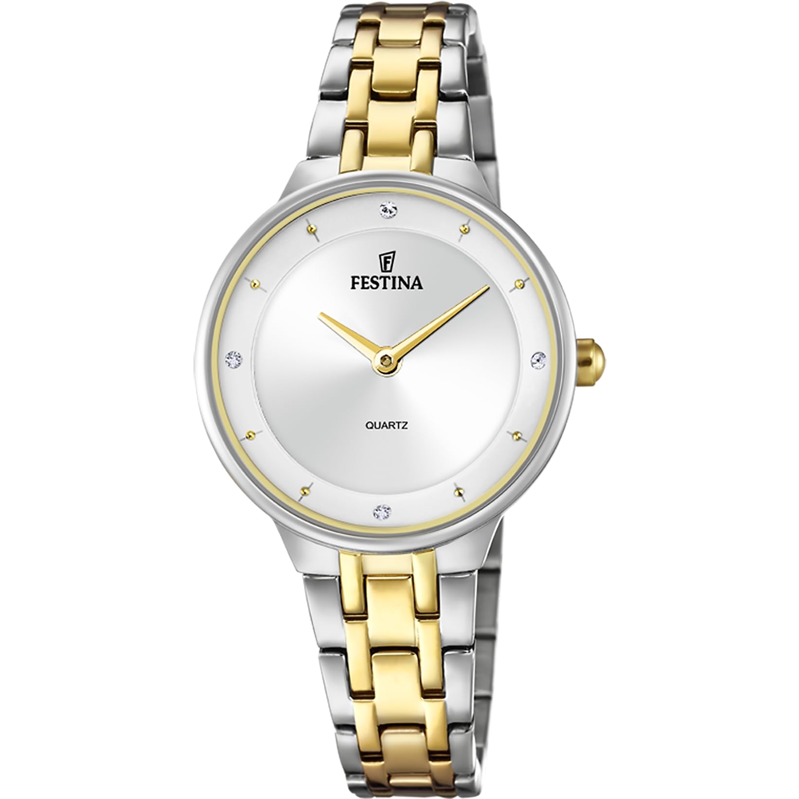 Festina Damenuhr Analog aus Edelstahl 316l Multi | Quarzwerk, Widerstandsfähiges Mineralglas, Wasserdicht 5 ATM F20625/1, Mademoiselle