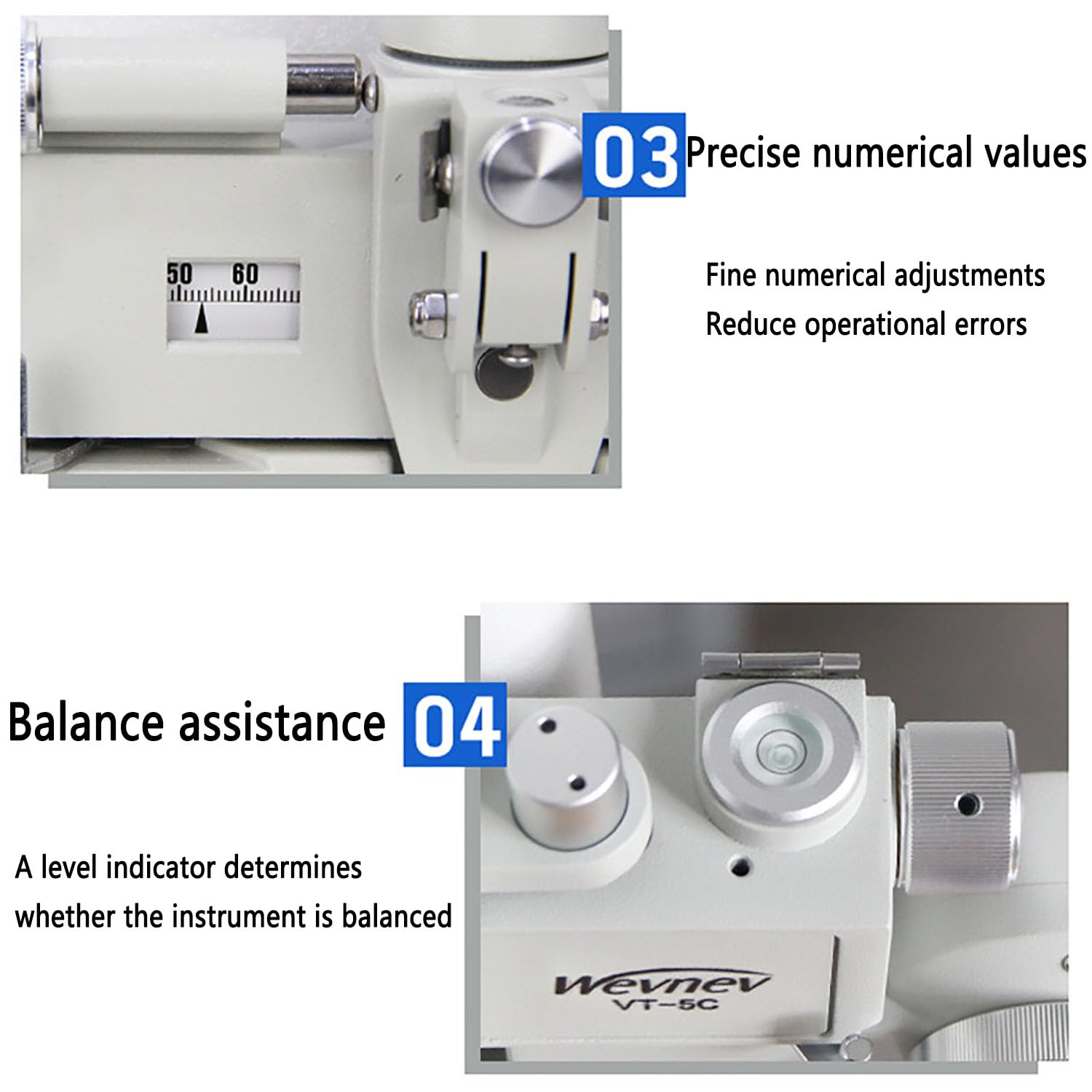 Pupilómetro digital óptico y probador de visión - Equipo oftálmico con distancia interpupilar 50mm-80mm, potencia de lente esférica +16.75D a -19.00D para hospitales y centros de atención de la visión