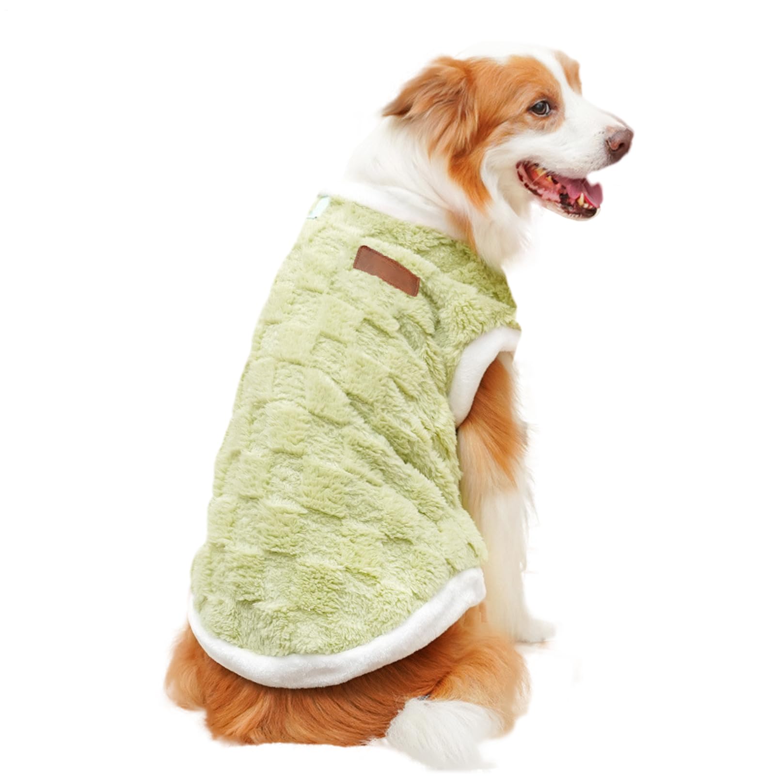 Medium Dog Sweater - Dog Cold Weather Coats Plush - Pet Cold Weather Clothes Cats Coat Pajamas Winter Vest for Medium Large Dogs Cats Pets Supplies