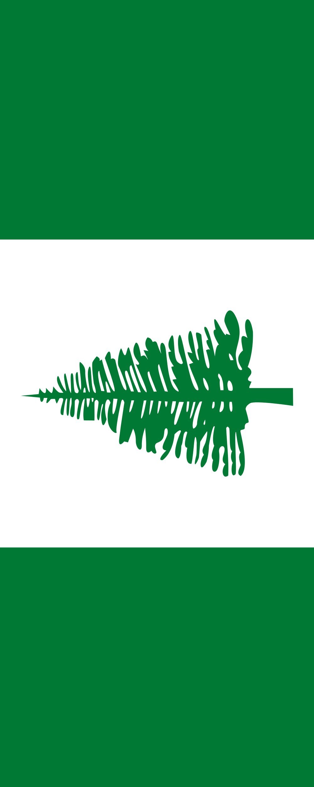 Drapeau Norfolk 300x120cm pour mât - Pavillon vertical 3.5m² haute visibilité