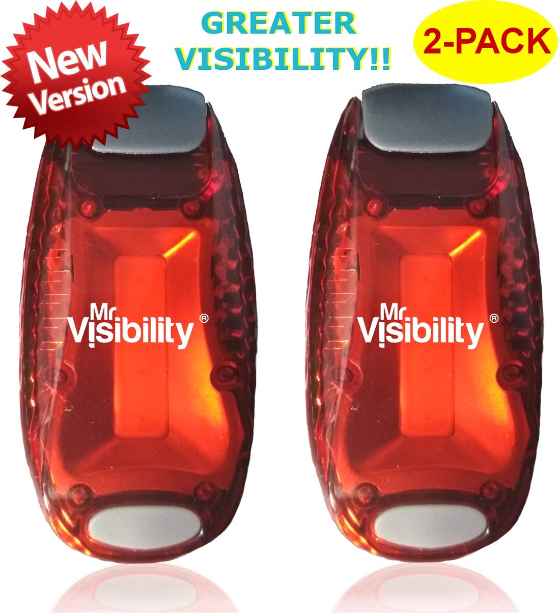 Buy LED Safety Light 2Pack Clip On Strobe Flashing Running Lights