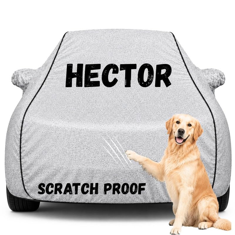 Image of Pure Fabric Silver 100% Waterproof Hector Car Cover | Polyester Car Body Cover for Rain & Sun | UV Protection, Dustproof, Scratch Resistant, Windproof, Heat Resistant, Custom Fit