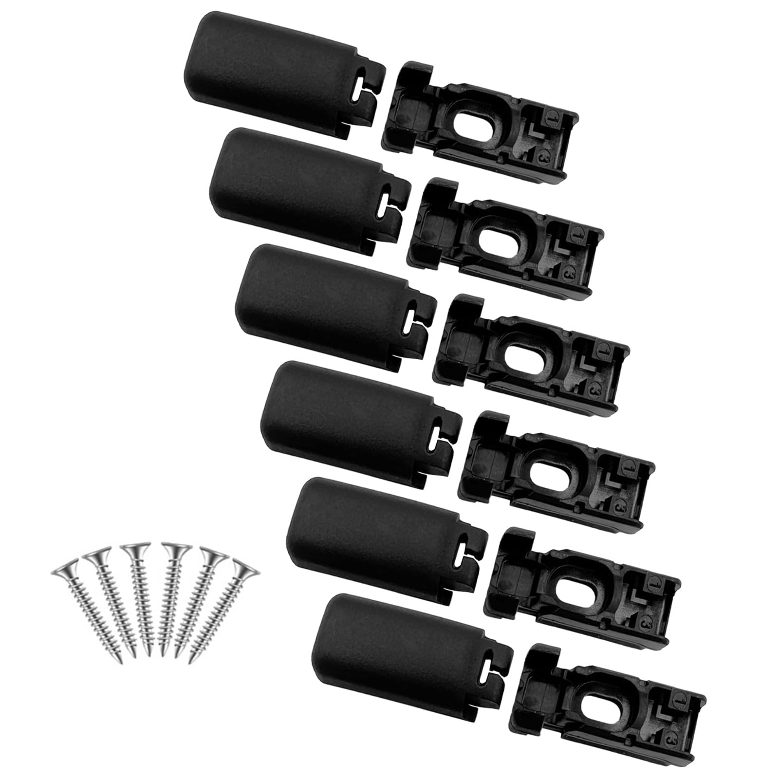 Maxtonser 6Pcs Blind Clamping Brackets Clamping Shoes with Fixing Screws Easy Installation for Enhances Window Dressings