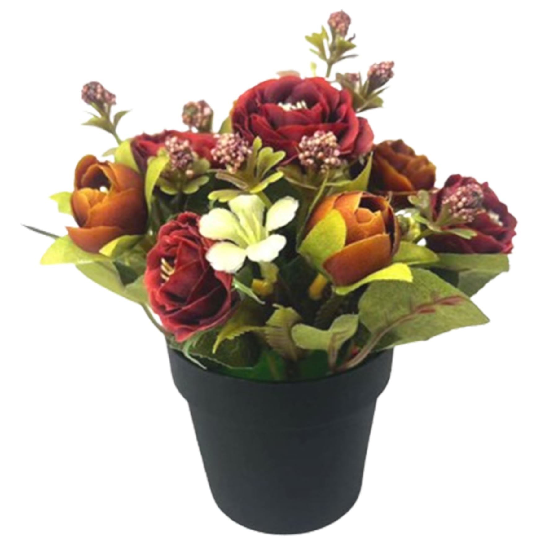 Fleurs en soie pour tombes et roses artificielles durables en pots