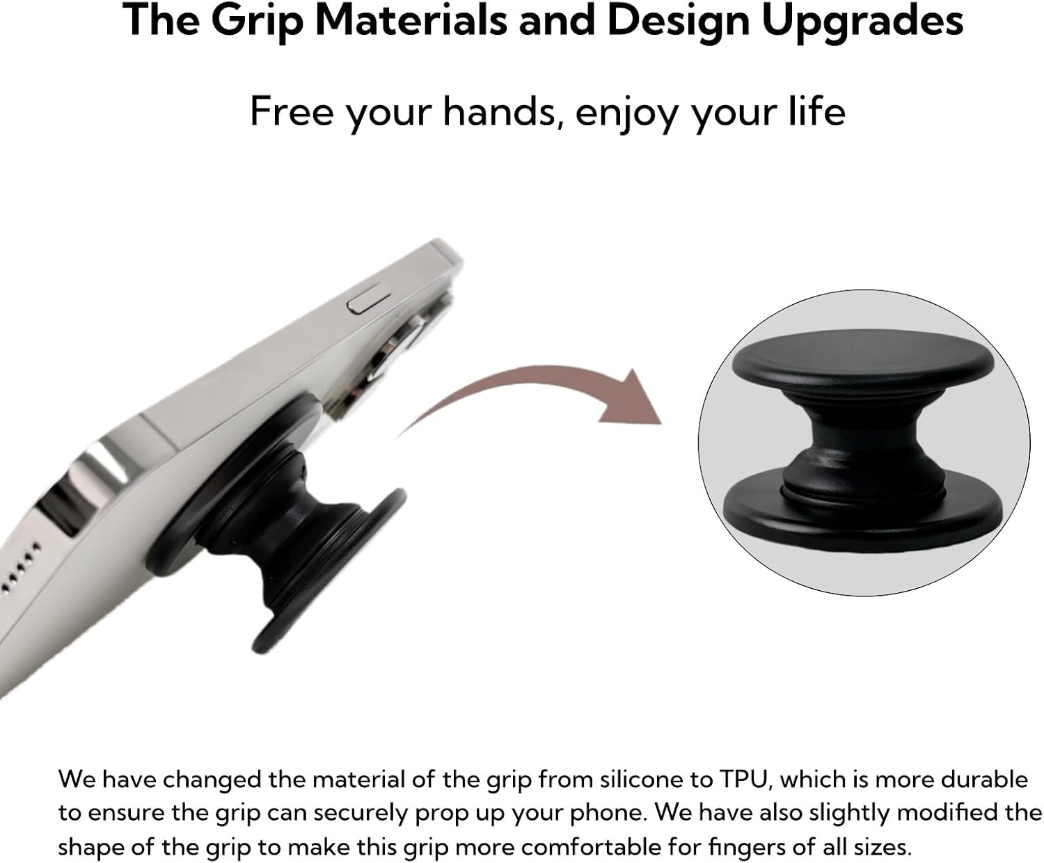 Grippopso Expandable Collapsible Mobile Phone Grip Stand Holder, Sky Blue image 3