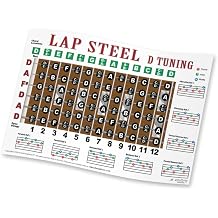 Lap Steel Open D Tuning Fretboard Notes & Chords Poster 11x17