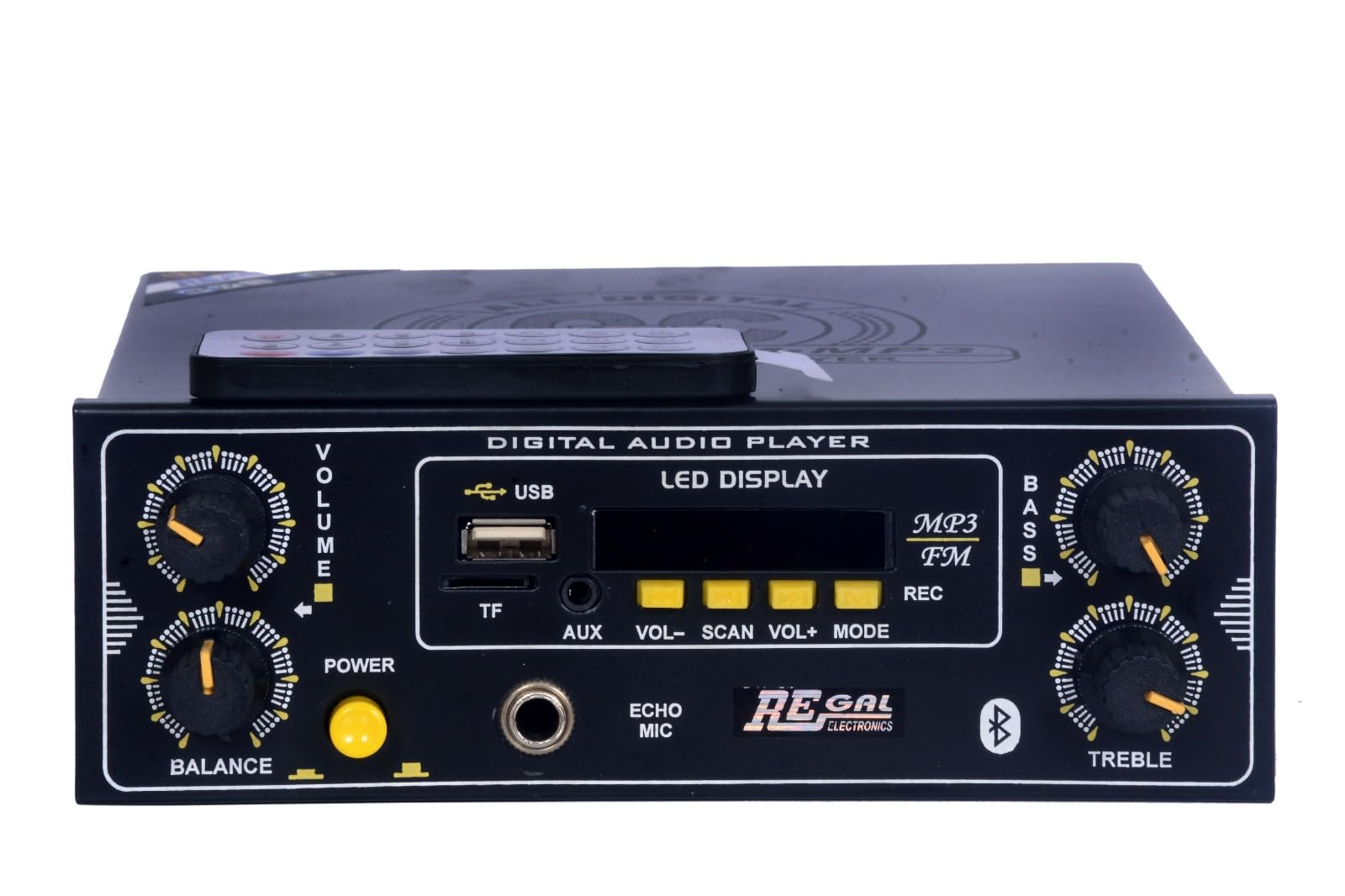 Rashri; One for all Digital Audio Player 1313 with BT, AUX, TF, USB, Mic Slot, bass and Treble