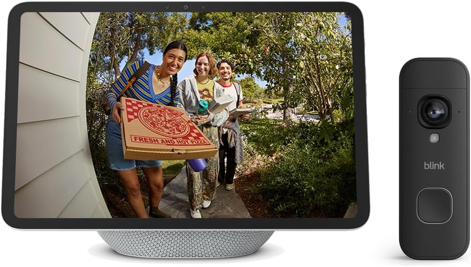 Amazon Echo Show 11 (newest model) with Vibrant Full-HD 11" Display + Blink Battery Doorbell 2K+ Wireless Video Doorbell Bundle