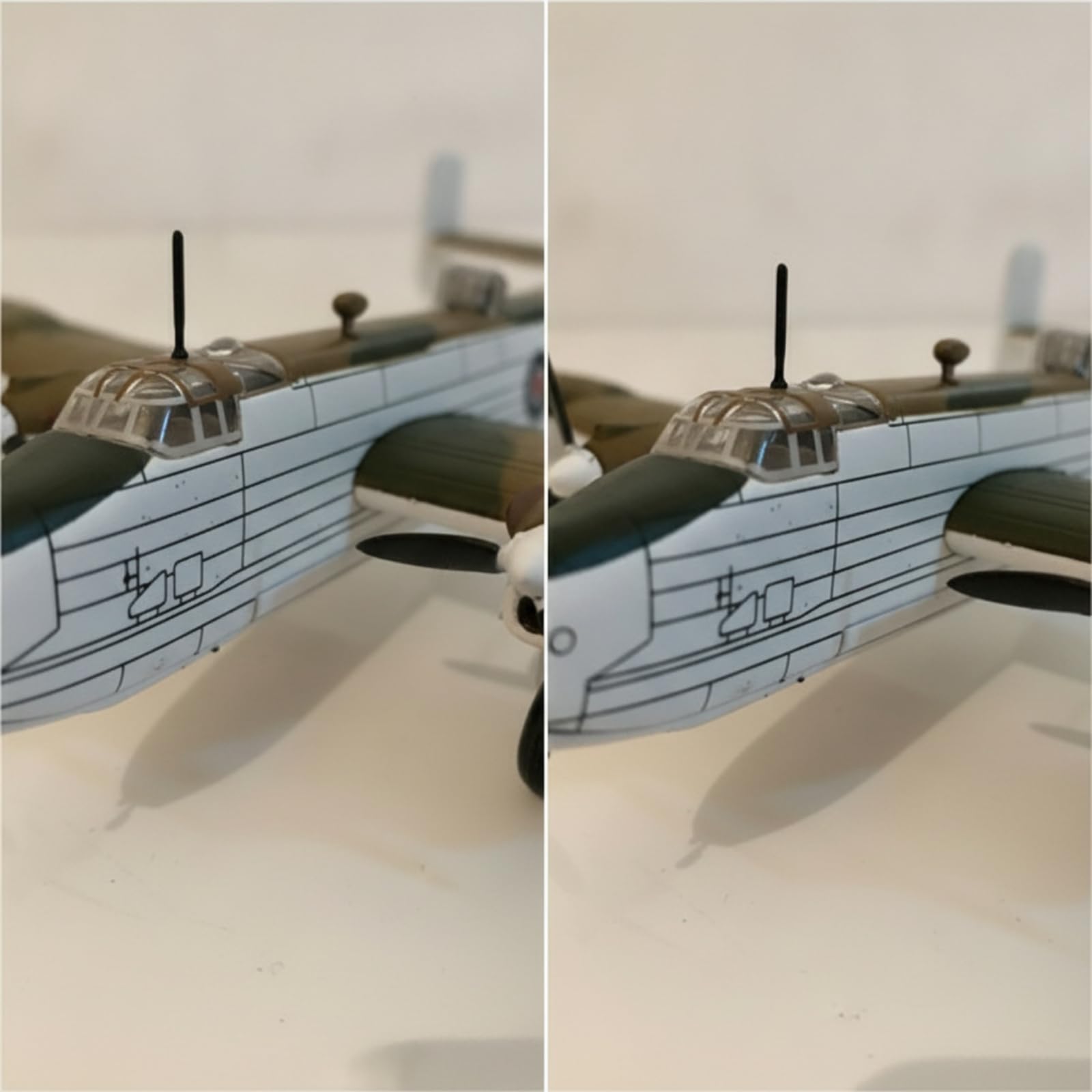 Modello Aereo in Lega Storico Motori Proelleri Aerei da Collezione Miniatura con Struttura in Metallo Vetratura Chiara E Marcature Stampate con