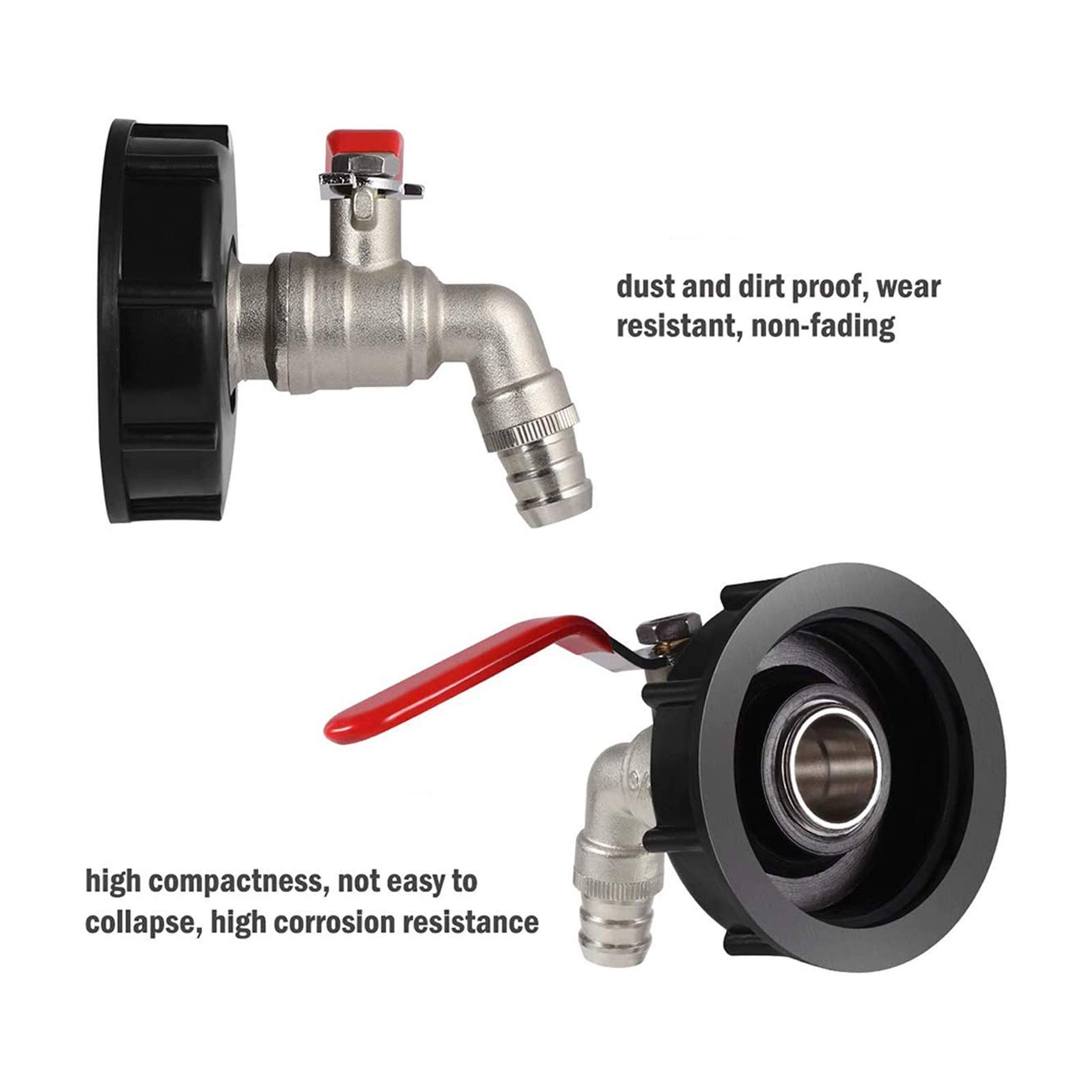 Narzędzia systemowe do montażu ogrodnictwa IBC Wody Zbiornik Adapter S60x6 Kran 3/4 "Zawór zastępczy 60mm Gwint gruboziarnisty do 15 mm Ogród Złącze Wody Drain Adapter Montaż (Color : 3I4 inch)
