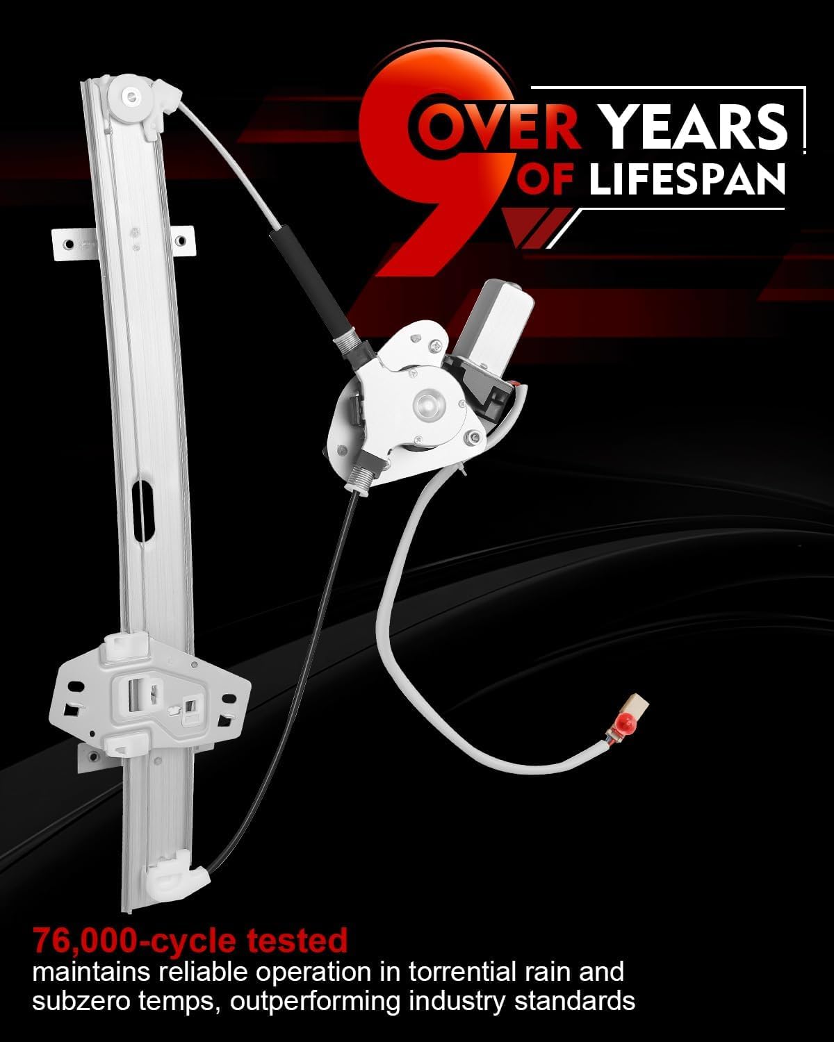 Front Right Passenger Side Power Window Regulator with Motor for:-Honda Accord Dx Ex Lx 1998-2002, Accord Se 2000 2002, Accord Value Package 2001 2002, 2 Pins Replace# 72210S84A02 741-767