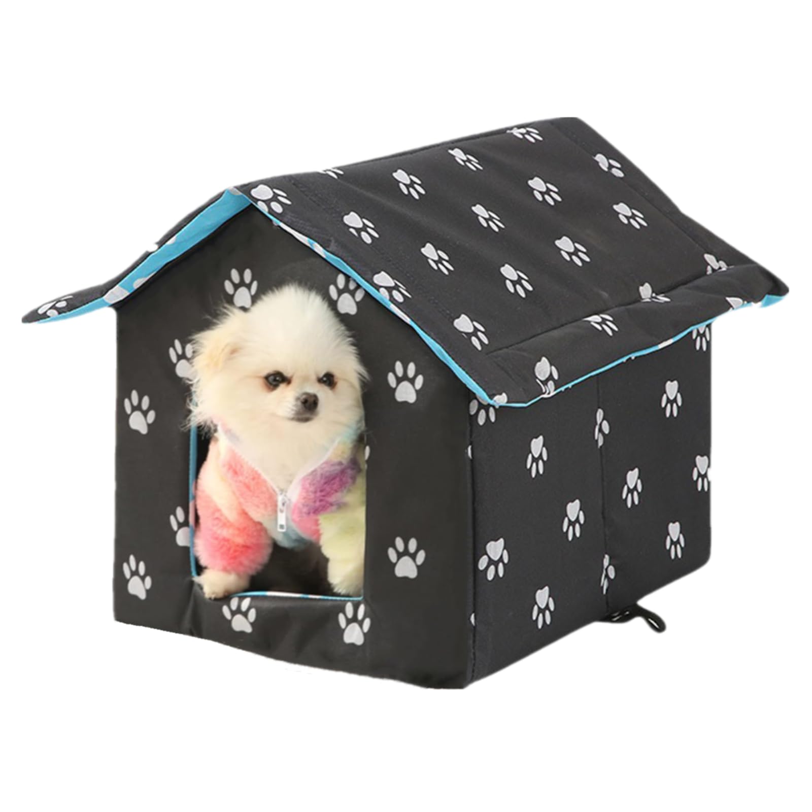 Cat Houses for Outdoor Cats, Weatherproof Waterproof Insulated Feral Cat Shelter, Winter Self Warming Thicken Stray Cats Dogs Tent, Home Indoor