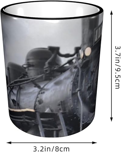 Miniatura 2 de Taza de café de dibujos animados de tren vintage, tazas de café de cerámica con asa, tazas de té, tazas para café, tazas para beber, regalos para