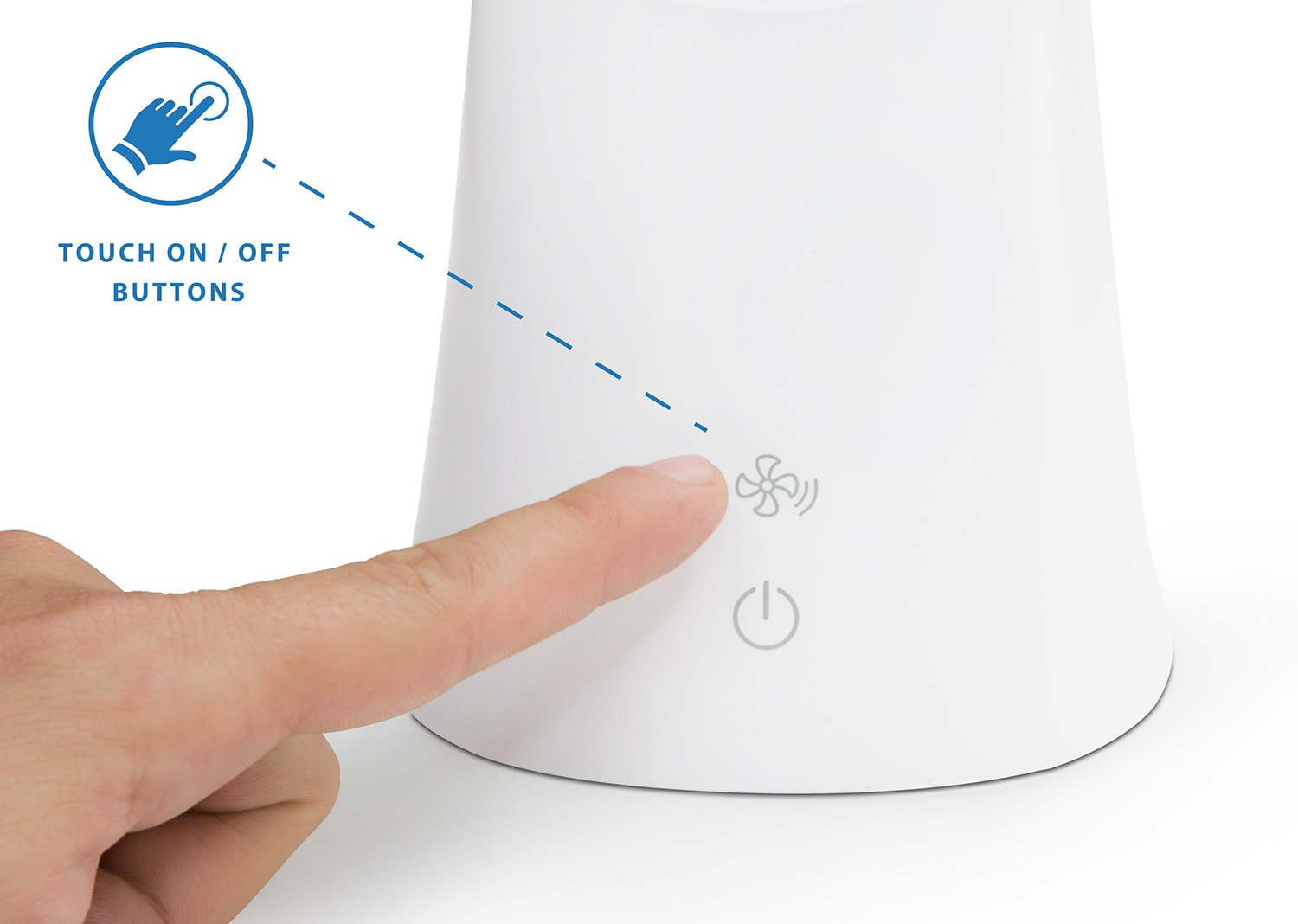 Turcom LED Desk Lamp with Fan Cool Breeze Lamp with Bladeless Fan with Adjustable Neck 3 Speeds and — view 7