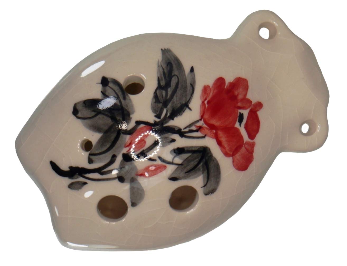 Amazon | オカリナ ocarina 陶器製6穴 大 中国陶笛（土笛）牡丹