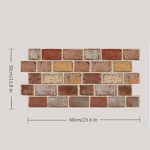 Miniatura 2 de Papel tapiz texturizado de ladrillo 3D, autoadhesivo, panel de pared 3D para despegar y pegar, revestimiento de azulejos, decorativo, para el hogar,