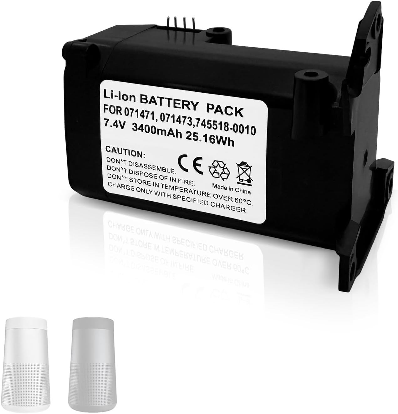 Replacement for Bose Battery 071471, 071473, 745518-0010,etc. Compatible with Bose Soundlink Revolve Portable Bluetooth Speaker 739523-1110, 739523-1310, etc.