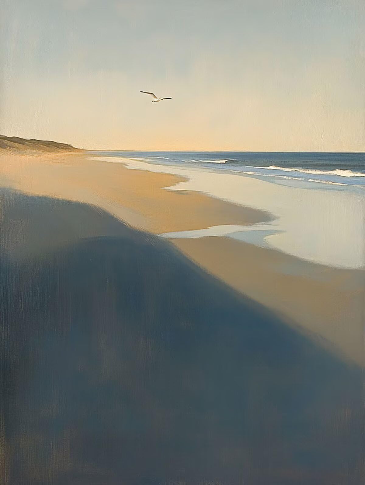 Dipingere con i Numeri Oceano, Paint by Numbers Adulti Spiaggia, Fai da te Creativi Adulti Quadri da Dipingere Numerati Kit per Decorazione Della Parete di Casa, Regalo 80x110 cm Senza Cornice Z6-C