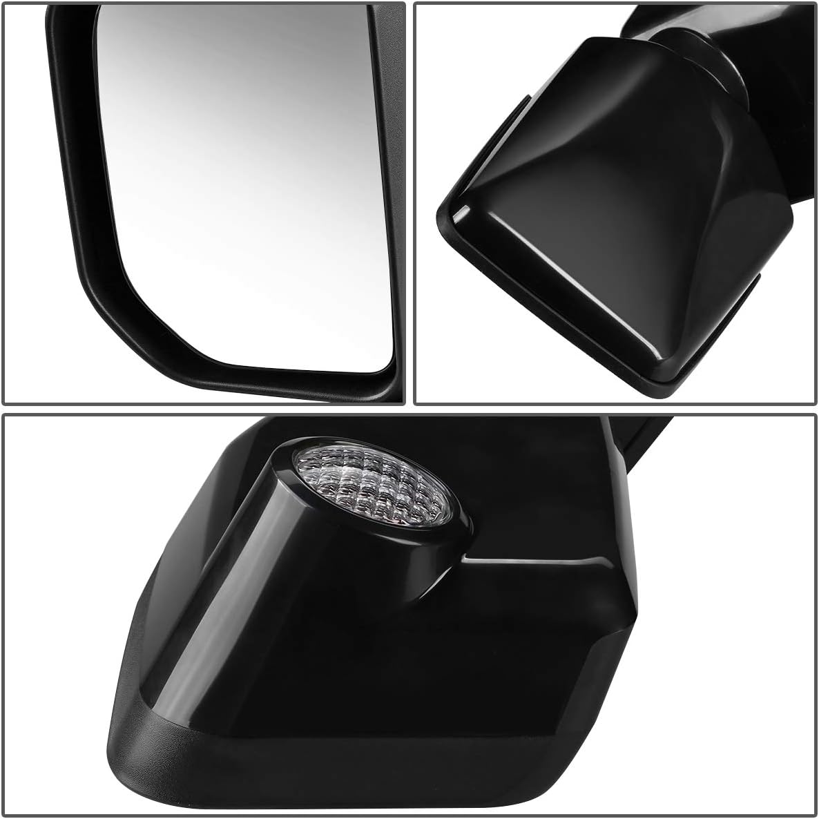 DNA Motoring OEM-MR-TO1320250 Factory Style Powered+Turn Signal Left Side Door Mirror Compatible with 07-09 Toyota FJ Cruiser