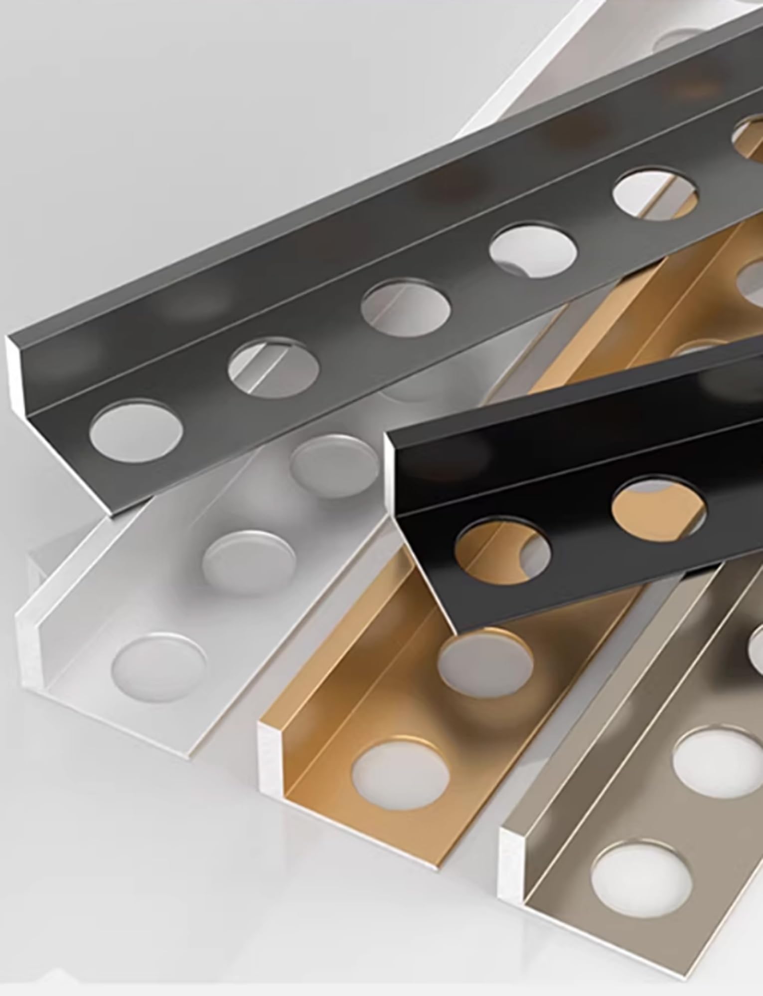 Aluminiowa listwa krawędziowa w kształcie litery L, osłona narożnika ściennego do zewnętrznych narożników i blatów, szerokość 12 mm