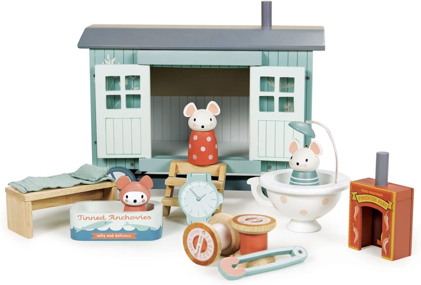 Tender Leaf ToysExplore the Enchanting Merrywood Wooden Pretend Woodland Characters and Environments (Shepherds Hut)
