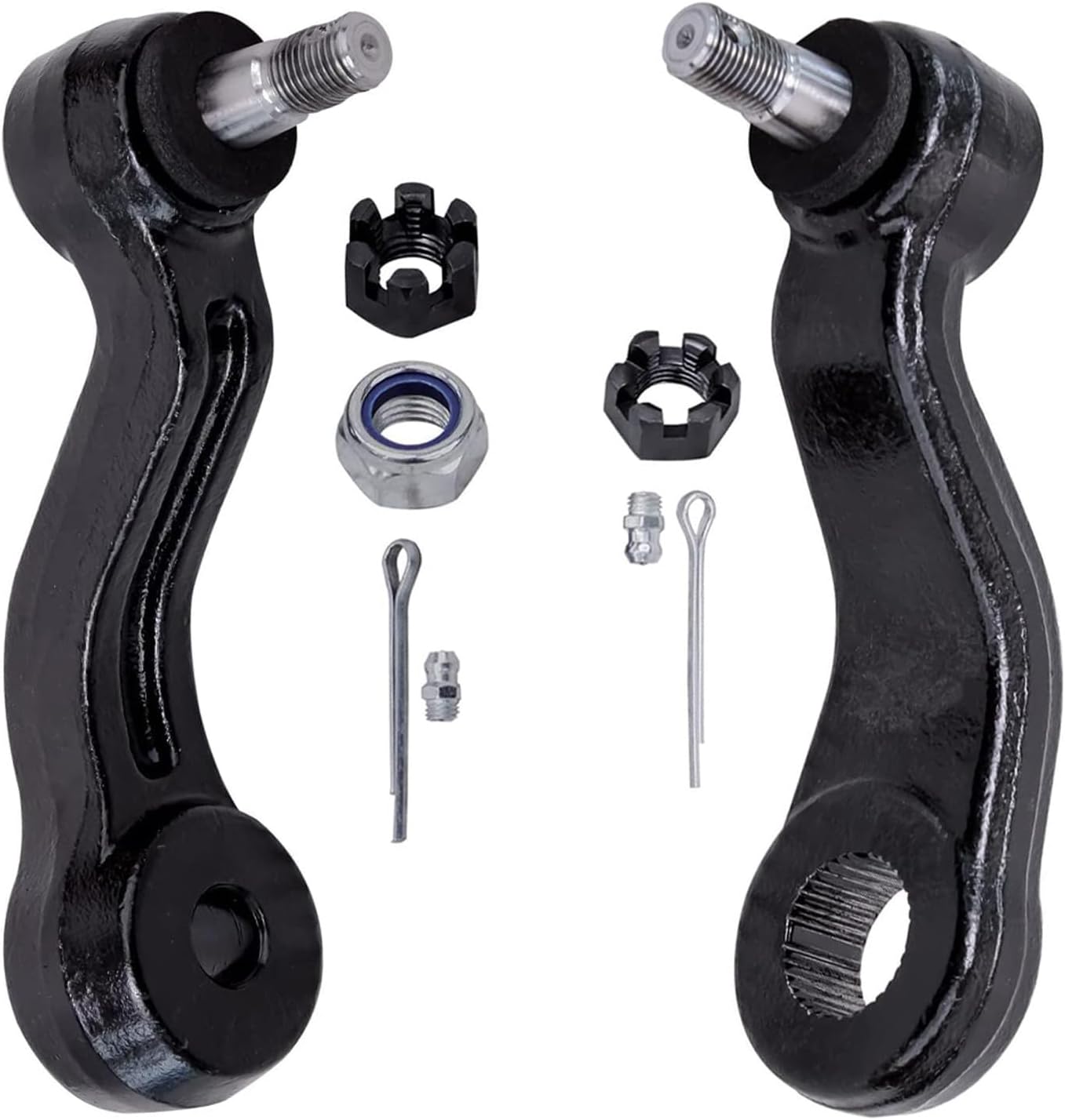Detroit Axle - 17pc Front End Kit for Chevy Tahoe K1500 K2500 Escalade, Wheel Bearing Hubs Upper Control Arms Lower Ball Joints Sway Bars Tie Rods Pitman Idler Arms Bracket Adjusting Sleeves