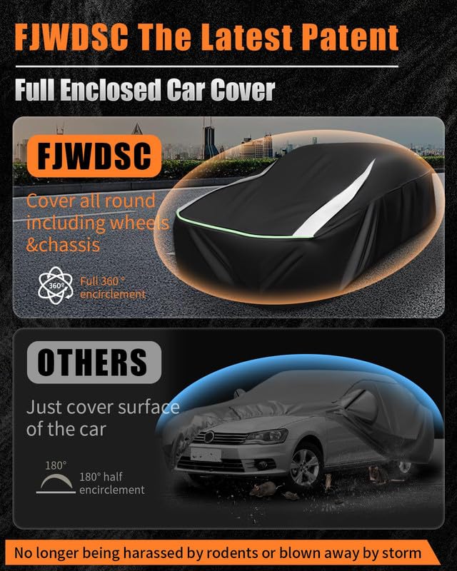 Image of Full Enclosed Car Cover Universal Fit for CRV,RAV4,Rogue,CX5 /CX30,Forester /Crosstrek,Lexus NX /UX,Tiguan,Escape,Tucson,Sportage,X1 /X2,GLA /GLB, XT4 /GT4,Audi Q3,Vibe /Aztek,Prius /Civic Hatchback