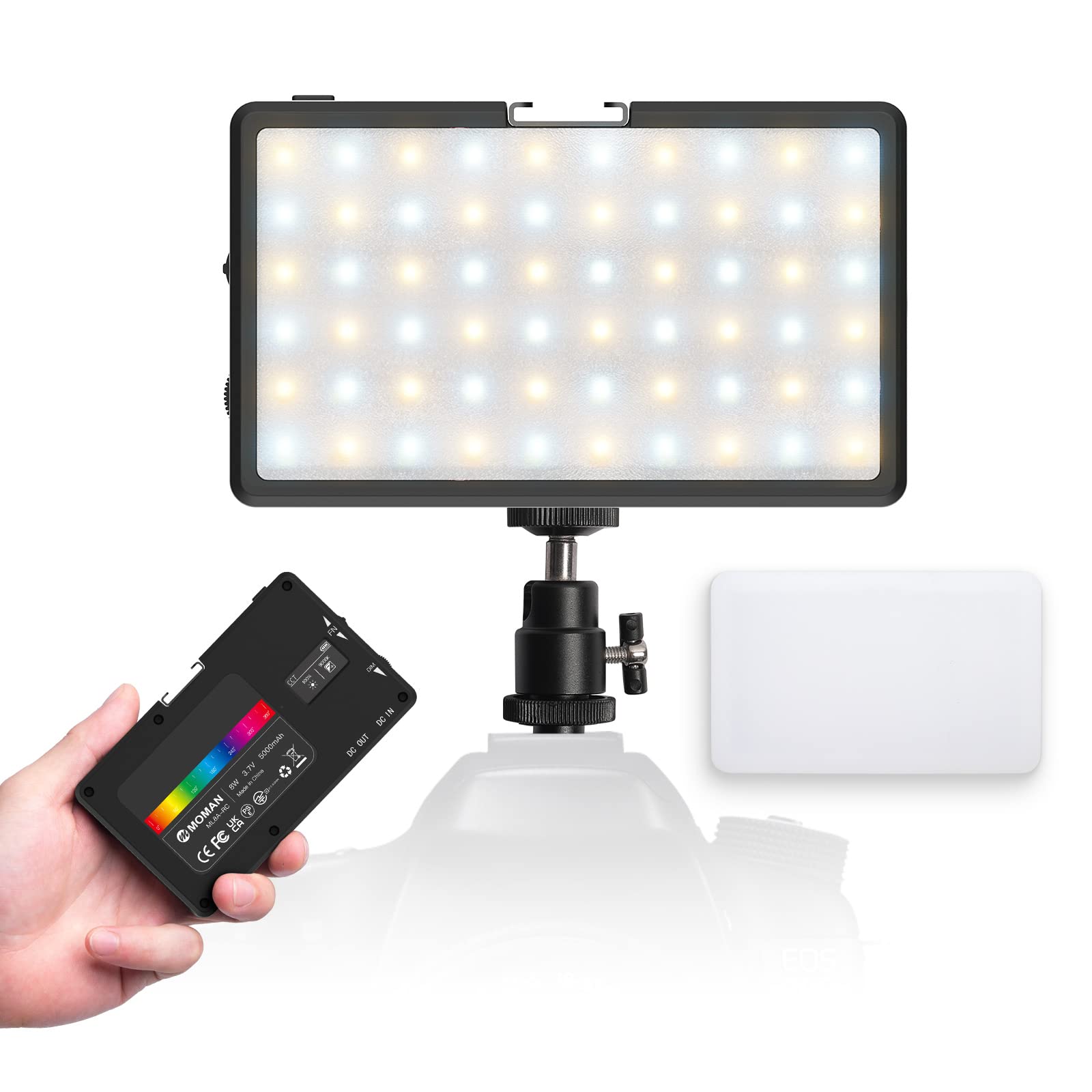 Amazon | RGB撮影LEDライト, MOMAN ML8ARC 105個LED ソフト
