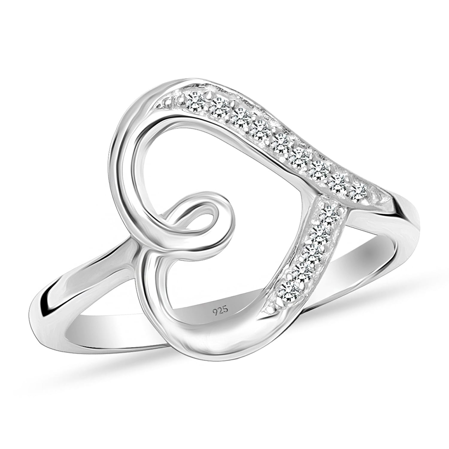 925 Sterling Silver Rings Lightweight High Polish Silver Ring for Women Wedding Engagement Statement Jewelry-image-16