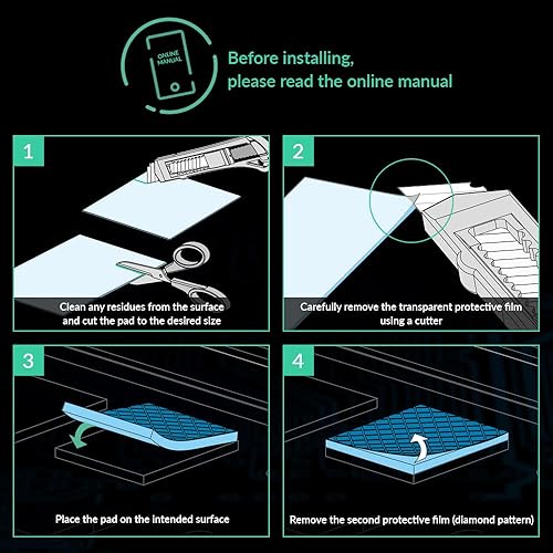 Miniatura 2 de ARCTIC TP-3 Almohadilla Térmica de Rendimiento Premium, 7.874 x 3.937 x 0.059 in (2 Piezas) - Alto Rendimiento, Particularmente Suave, Relleno de