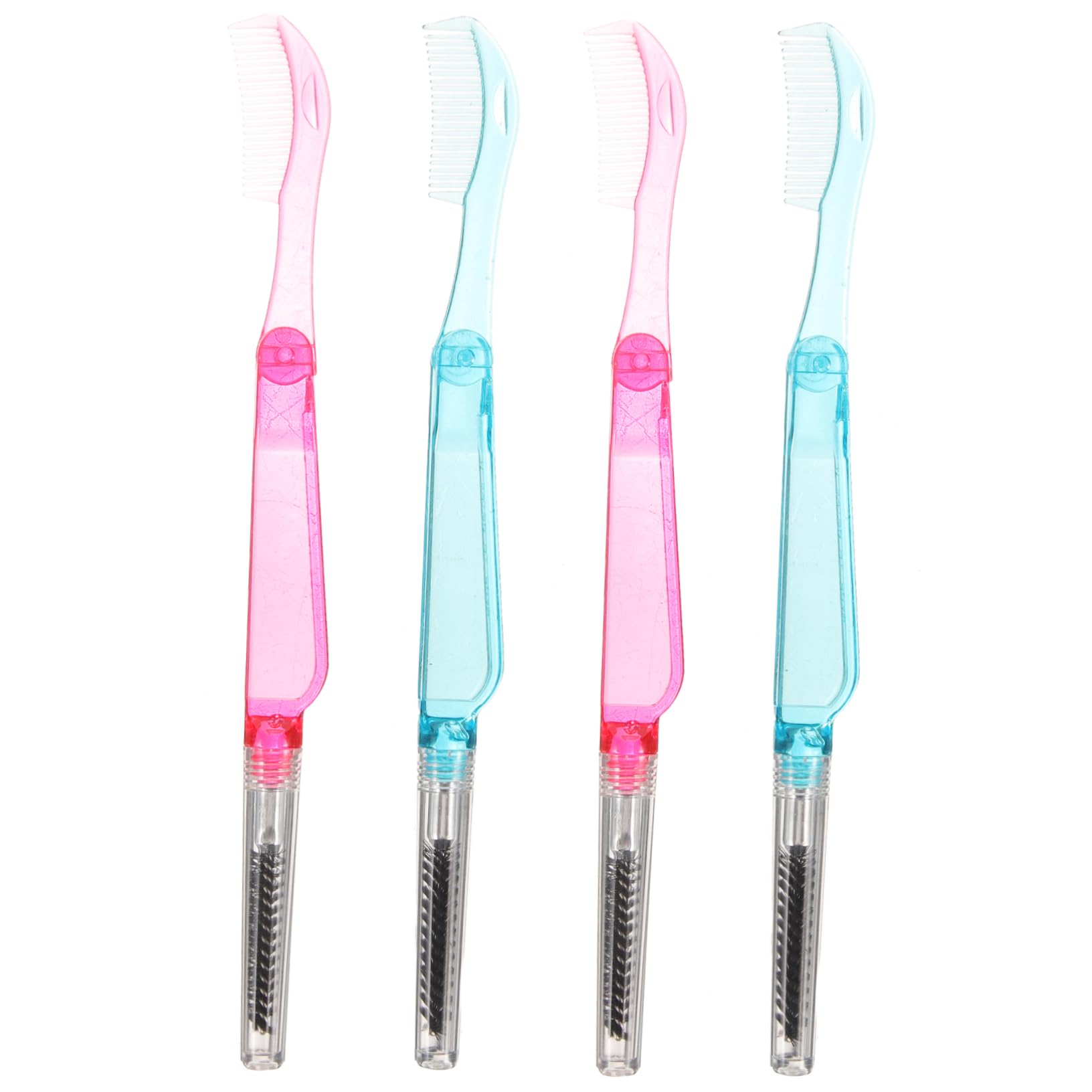 TOVINANNA Portable Eyelash Brush Comb 4pcs Disposable Lash Brush Set Eyelash Extension Tool Random Color