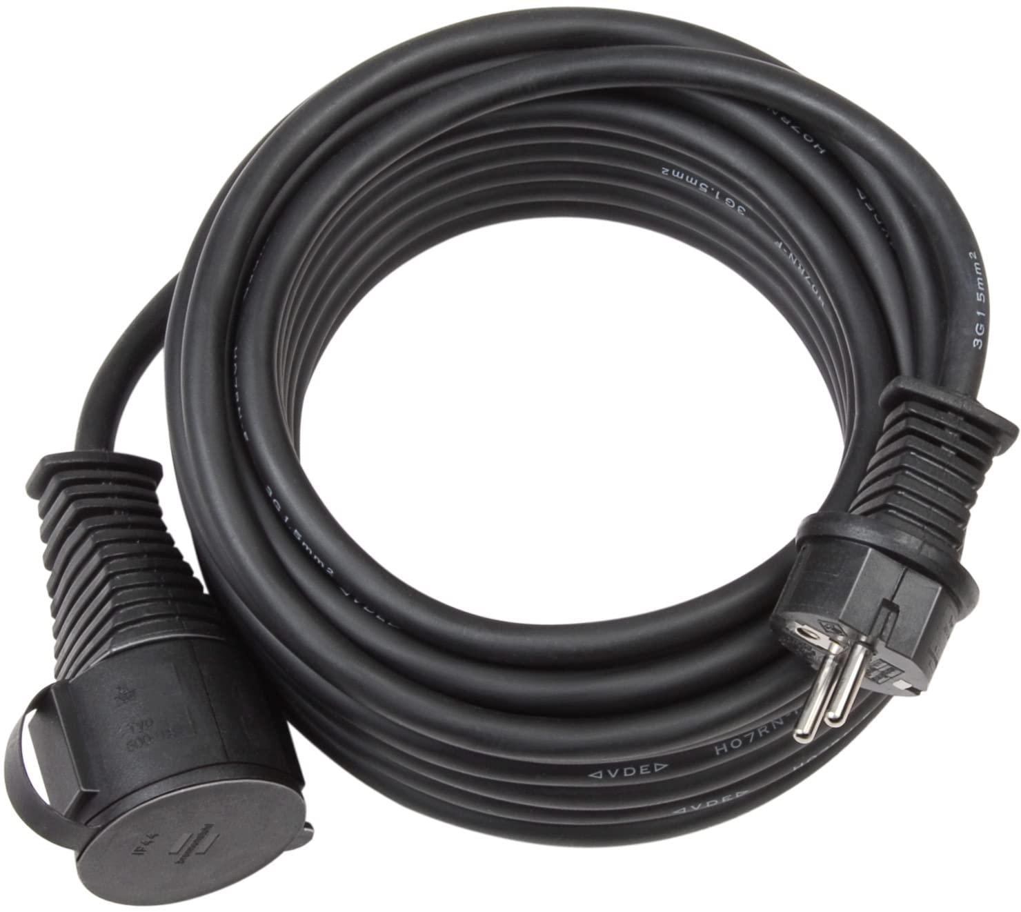 Câble caoutchouc Brennenstuhl H07RN-F 3G2,5 Noir 25 m pour éviter les chutes de tension