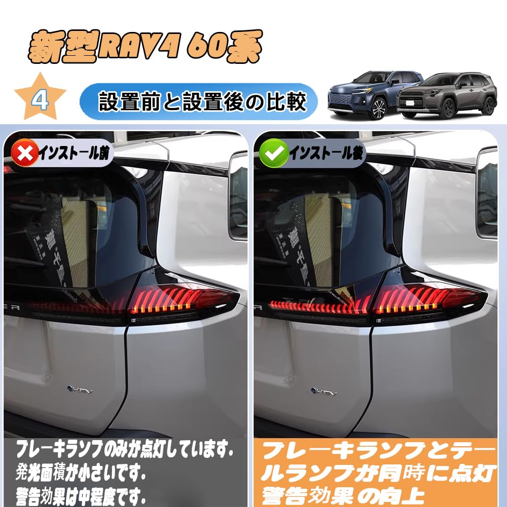 Amazon.co.jp: FOR 新型RAV4 60系 AXAN64（2025年12月～現行） モデル