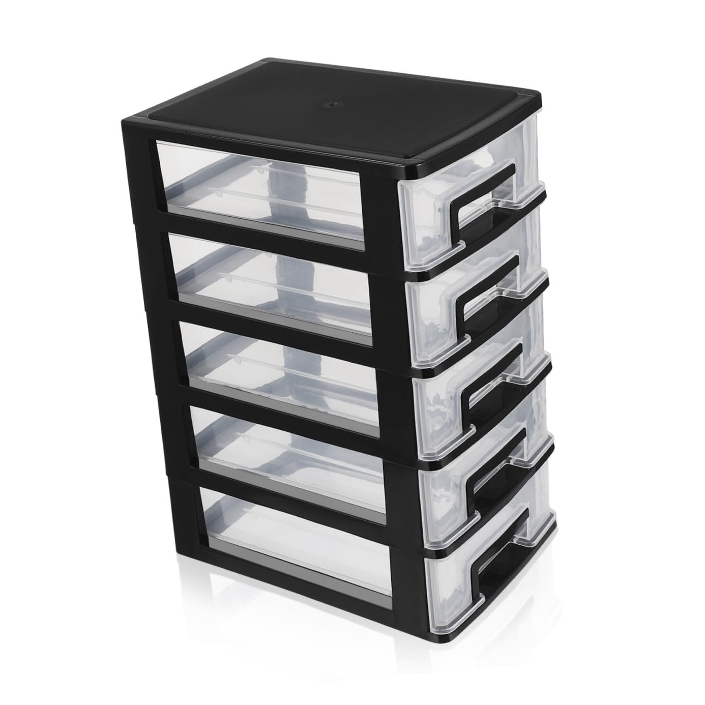 Toyvian Organisateur de Rangement pour Tiroir Noir en Pp, 5 Niveaux | Rentrée Scolaire, Design à Tiroirs pour Bureau et Maison, Tri des Fournitures et Objets de Desktop