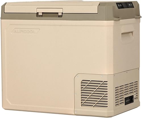 Alpicool Refrigerador portátil GE50 de 48 cuartos de galón, congelador de coche de 12 voltios, refrigerador de enfriamiento rápido, con 1224 V CC y