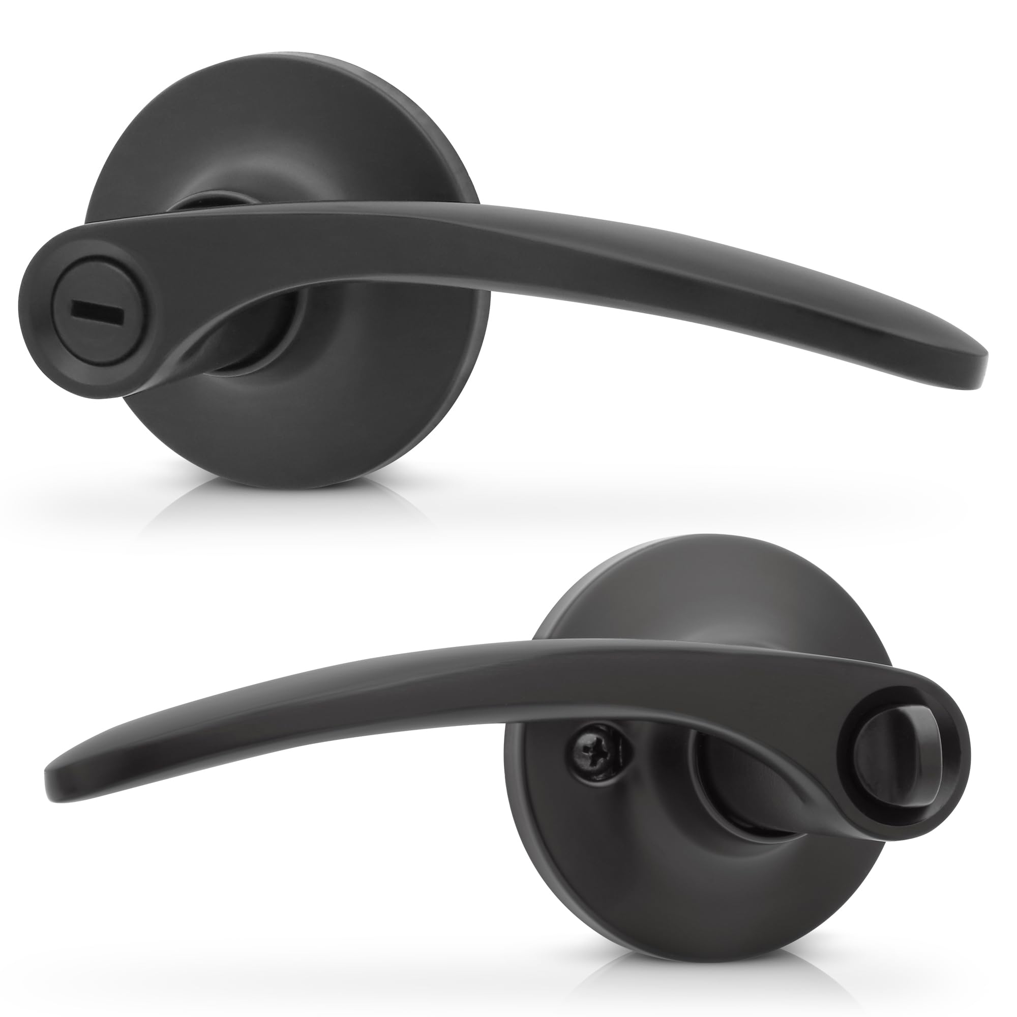 NicBex Honeywell Safes & Door Locks Interior Door Handle – Lever Door Handle with Reversible Design, Matte Black, Privacy Function, Easy-to-Install Door Handles for Home & Office - 8108710