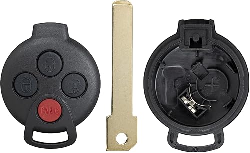 StandardAutoPart Llave de cabeza remota de 4 botones compatible con Mercedes Benz Smart Fortwo (2008-2015) KR55WK45144 (carcasa de carcasa)