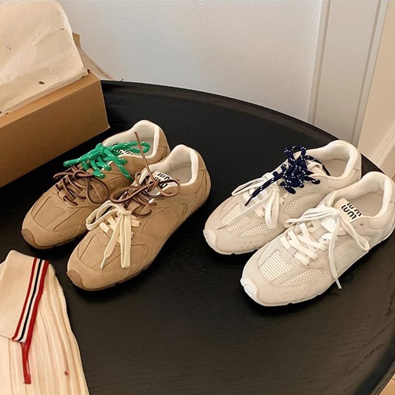 2025 Ballet Sneaker Shoes Tennis & Racquet Sport Flats Women,Trending Fashion Cute Casual Comfortable Walking Lightweight Running Soft Retro Non Slip Elegant Athleisure Sports Shoes3