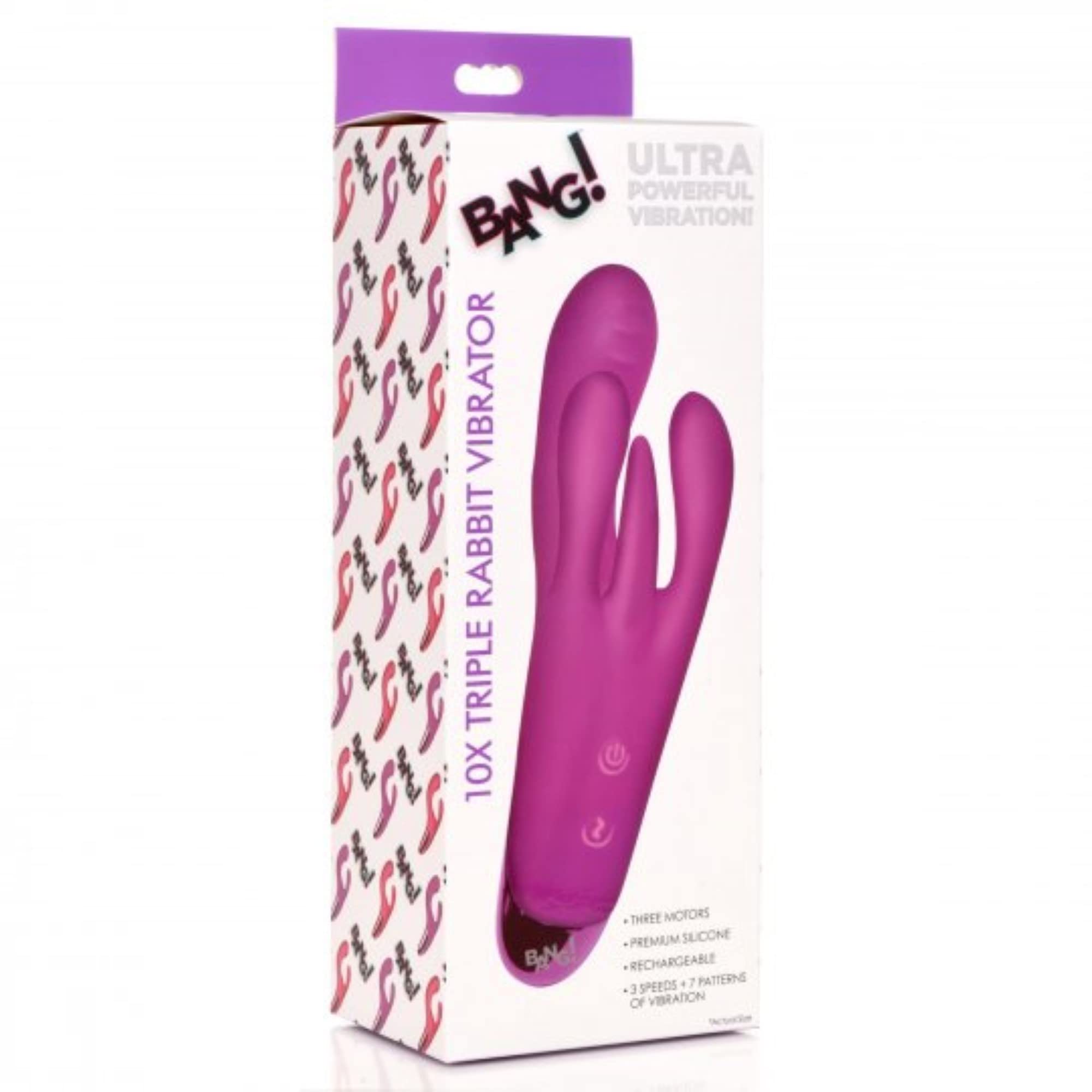 Amazon.com: BANG! 10X Triple Motor Rabbit G-Spot Vibrator for Women. Sex  Toys for Female Pleasure & Toys for Adults. Premium Silicone Vibrating  Stimulator, Waterproof & Rechargeable - USB Cable Included