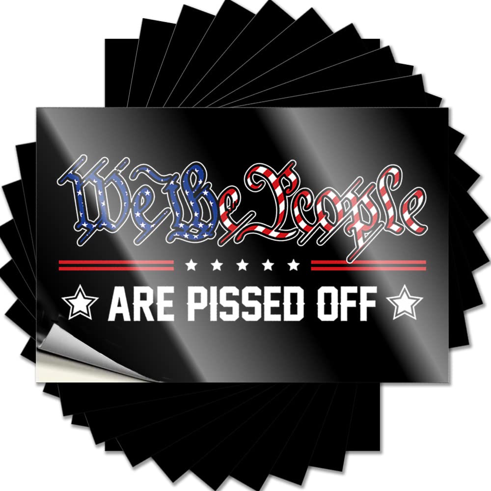 Books Lettering Sticker Garage | We The People are Pissed Off Punk Exterior Sticker Pack(6X9CM)