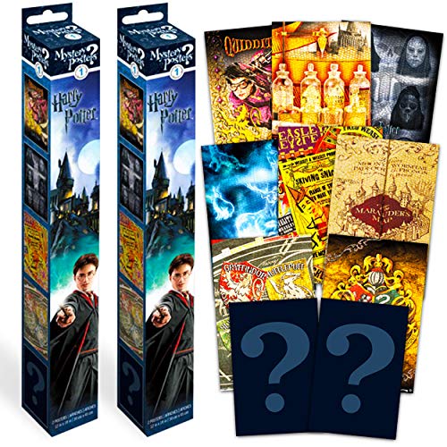 Wizarding World of Harry Potter Poster Mystery Set ~ Bundle Includes 4 Harry Potter Wall Posters (Harry Potter Room Decor for Kids Teens Adults)