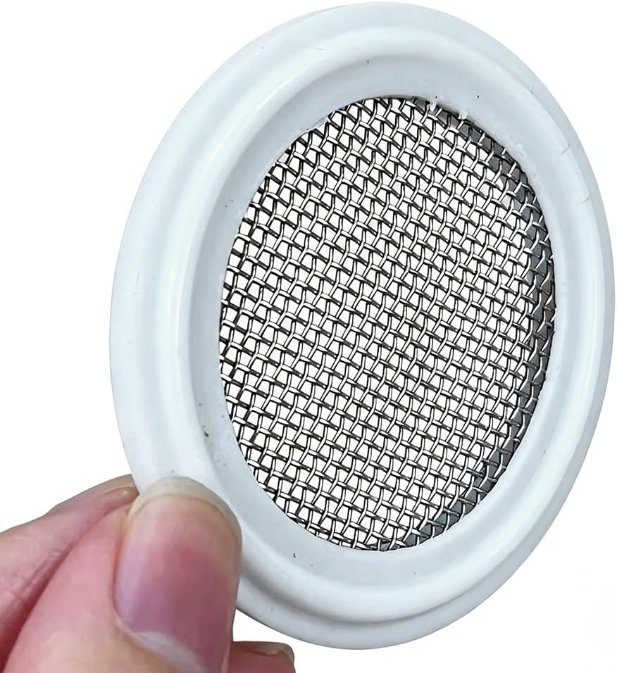 51mm (2") OD 64mm 304 Stainless Steel Tri Clamp Filter Screen, PTFE Gasket, High Temp Resistant, for Home Brewing & Wine Making, 5Pcs(40 Mesh)