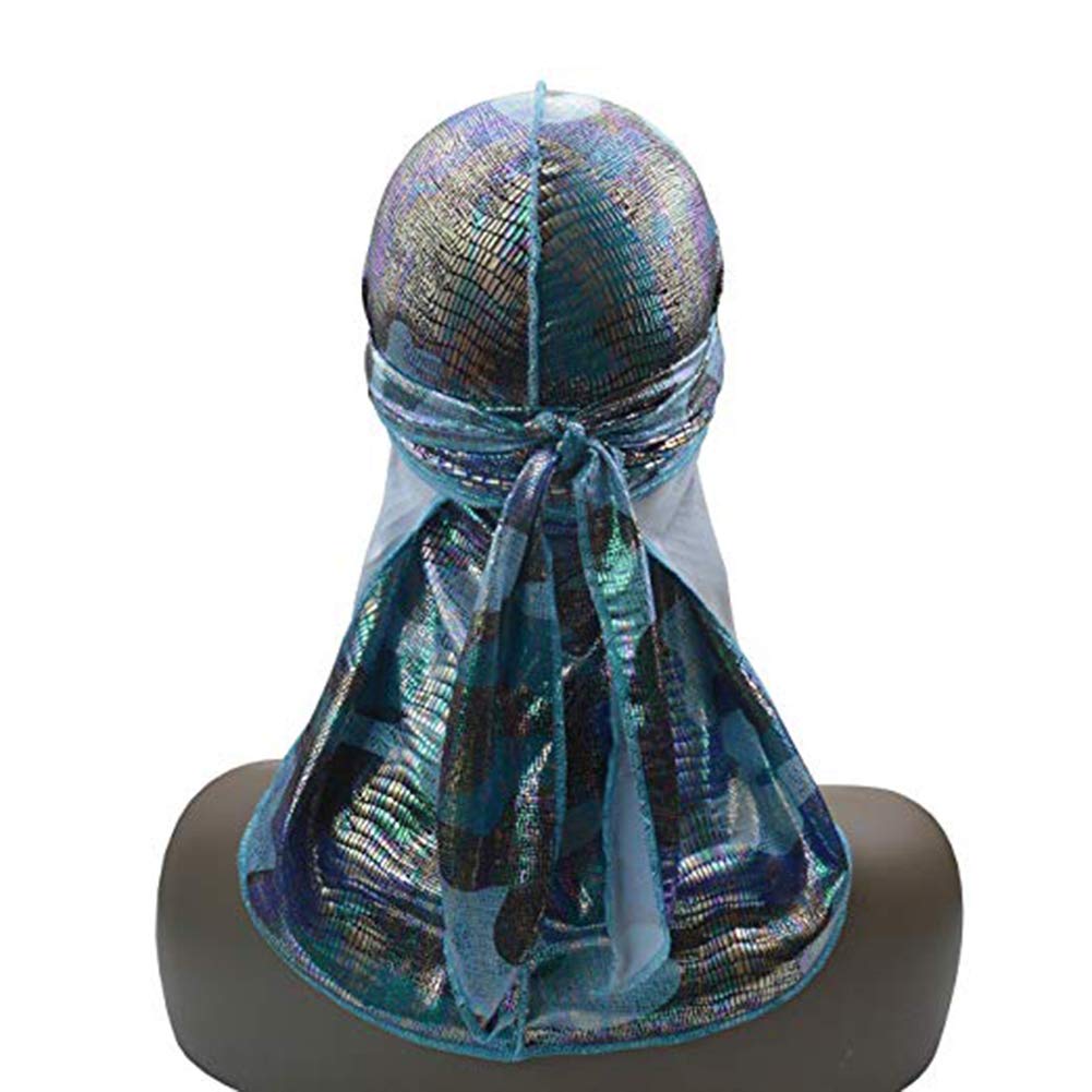 Fashion Men Silky Hip-hop Du-Rag-Premium Quality-Wave Cap-Durag 360 540 720 Waves Long Straps Four Colors