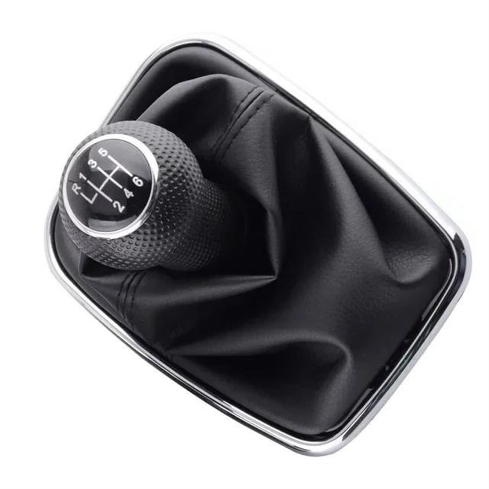 Fsozdbbpl Silver 6-Speed Automotive Parts 12Mm 5/6 Speed Car Gear Shift Knob Lever Shifter Gaitor Boot For 1999-2004 For Golf 4 For Iv Mk4 Gti R32 For Bora For Jetta Mt(Silver 6-Speed)