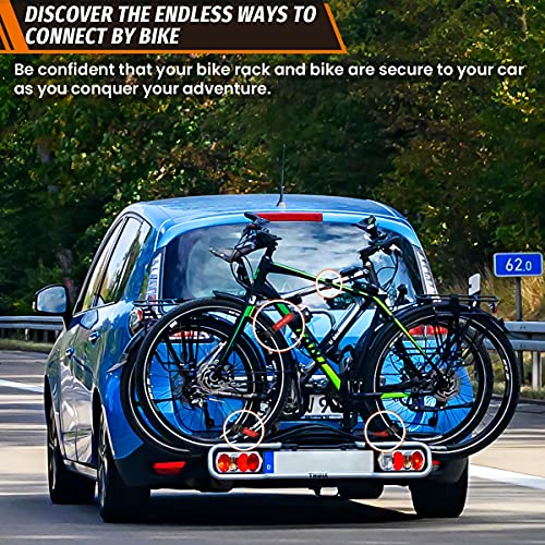 Boncas Alça ajustável para bicicletário, tiras estabilizadoras de roda de bicicleta de 99 cm com ade