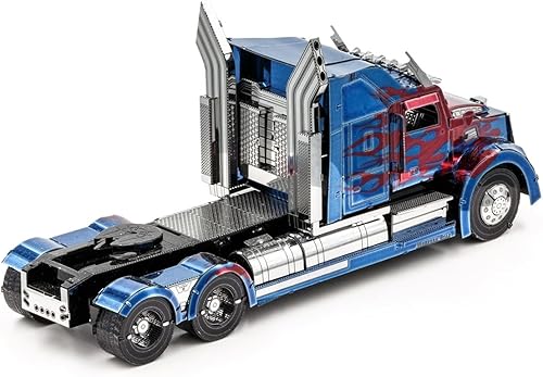 Miniatura 6 de Metal Earth Fascinations Premium Series Transformers Optimus Prime Western Star 5700 Kit de modelo de metal 3D con pinzas