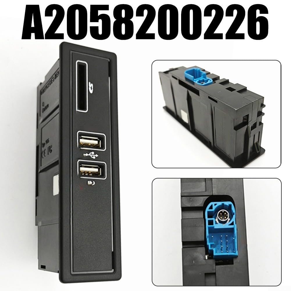 Adattatore interfaccia USB per Mercedes W205 W213 GLC X253 C205 - per ami a cavo USB A2058200226 - Musica streaming e ricarica - 30 cm cavo nero