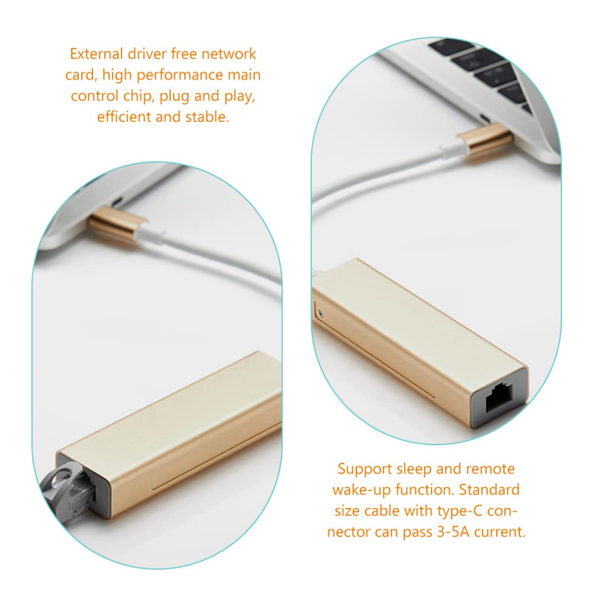 Gigabit Ethernet Tipo-C Mbps Usb-C da Internet a Rj Usb Adapter Lan Converter
