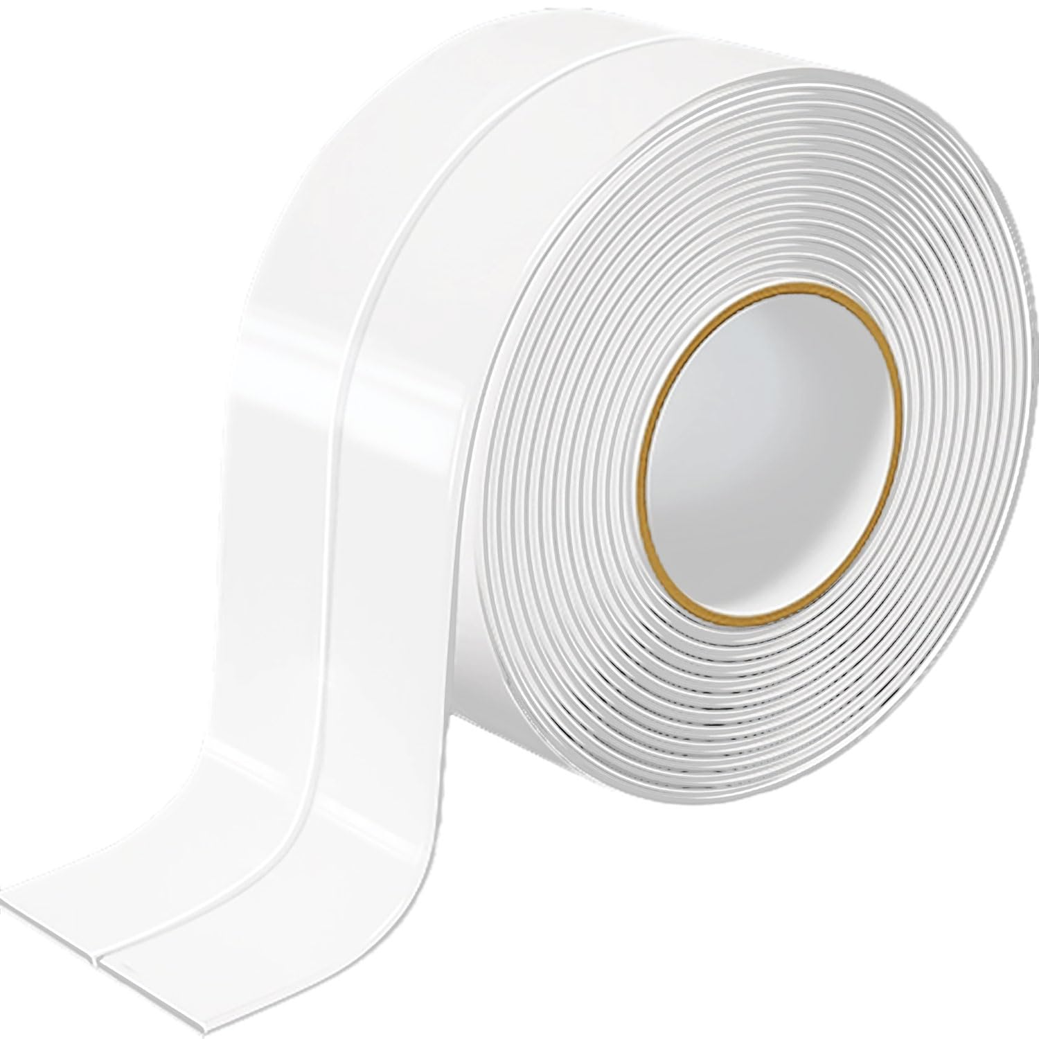 Humyu Bath Sealant Strip Self Adhesive White, Bath Edge Sealing Strip Waterproof Caulk Strip Anti-mold 38mmx3.2m with Adhesive Aid for Bathrooms, Toilets, Kitchens and Wall Corners