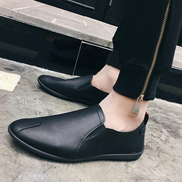Men's Solid-Color Flat Casual Shoes with PU Surface, Suitable for Daily wear, Simple Design - Image 3